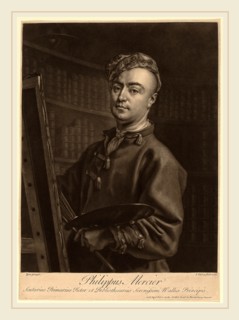 John Faber II after Philip Mercier (Dutch, c. 1684-1756), Philip Mercier, 1735, mezzotint on laid