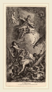 Martin Johann Schmidt (Austrian, 1718-1801), Saint Nicholas Rescuing Sailors, 1771, etching on laid