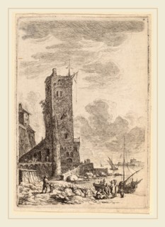 Franz Edmund Weirotter (Austrian, 1730-1771), Harbor at Livorno, c. 1764, etching on laid paper