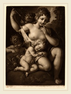 Johann Peter Pichler (Austrian, 1765-1807), Venus and Amor, c. 1800, mezzotint