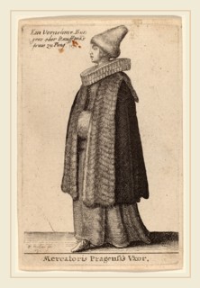 Wenceslaus Hollar (Bohemian, 1607-1677), Mercatoris Pragensis Vxor, 1642, etching