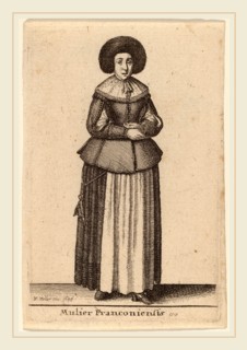 Wenceslaus Hollar (Bohemian, 1607-1677), Mulier Franconiensis, 1643, etching