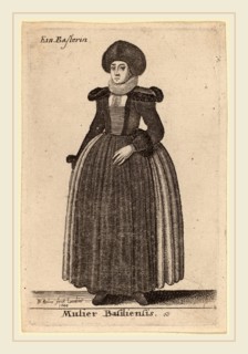 Wenceslaus Hollar (Bohemian, 1607-1677), Mulier Basiliensis, 1644, etching