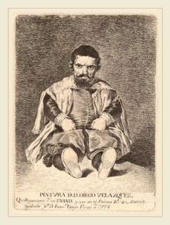 Francisco de Goya after Diego VelÃ¡zquez, Un enano (A Dwarf), Spanish, 1746-1828, 1778, etching