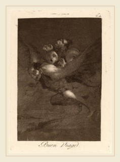 Francisco de Goya, Los caprichos: Buen Viage, Spanish, 1746-1828, published 1799, etching,