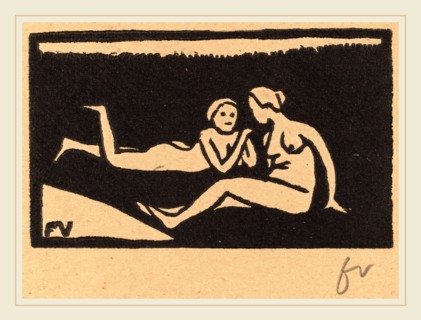 Félix Vallotton, Bathers on the Grass (Baigneuses étendues sur l'herbe), Swiss, 1865-1925, 1893,