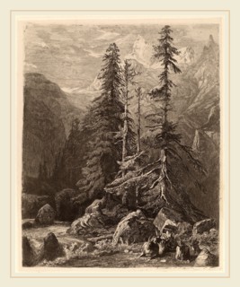 Alexandre Calame, Essais de gravure Ã  l'eau forte par Alexandre Calame, I, pl. 21, Swiss,