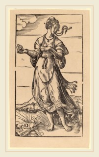 Niklaus Manuel I, The Wise Virgin, Swiss, c. 1484-1530, 1518, woodcut