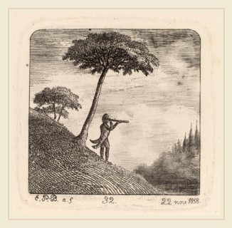 Emmanuel Phélippes-Beaulieu, The Tourist, French, born 1829, 1858, etching and roulette