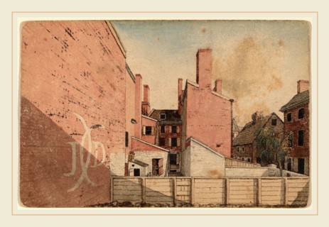 American 19th Century, A View from an East Window in the Old Sugar House, No.3 Norris' Alley,
