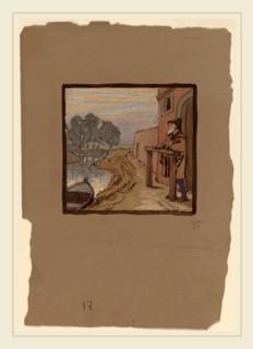 Elihu Vedder, Old Man by a River, American, 1836-1923, c. 1863, gouache and watercolor on light