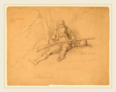 Asher Brown Durand, Rip Van Winkle, American, 1796-1886, c. 1840, graphite