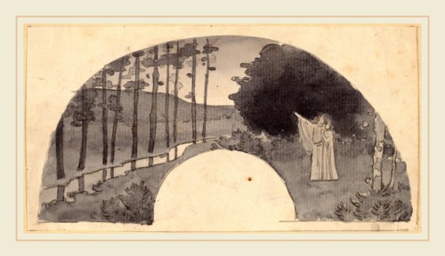 Charles Sprague Pearce, Study for an Archway, American, 1851-1914, 1890-1897, graphite and