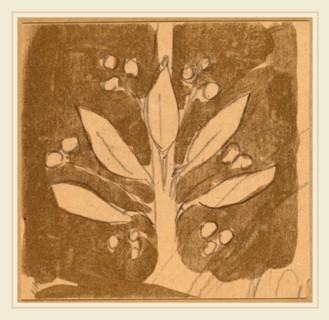 Charles Sprague Pearce, Study for a Border Design, American, 1851-1914, 1890-1897, graphite and
