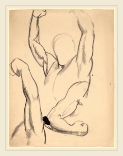George Bellows, Arms of a Boxer, American, 1882-1925, 1916, black chalk on wove paper