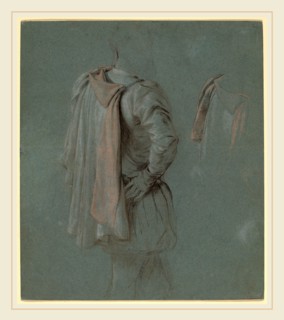 John Vanderlyn, The Cape of Pinzon, American, 1775-1852, c. 1838, brown and black chalk heightened