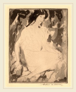 Arthur B. Davies, Iris, American, 1862-1928, 1916, drypoint