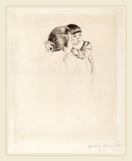 Mary Cassatt, Peasant Mother and Child, American, 1844-1926, c. 1894, drypoint