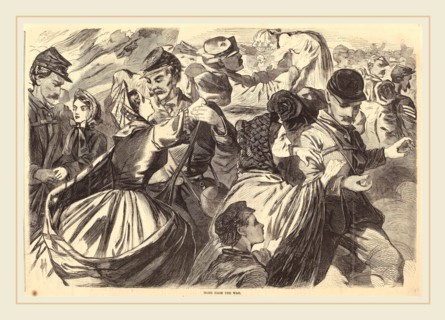 after Winslow Homer, Home from the War, published 1863, wood engraving on newsprint