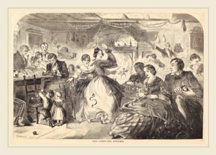 after Winslow Homer, Fall Games-The Apple-Bee, published 1859, wood engraving