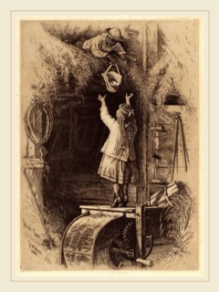 Thomas Waterman Wood, Fresh Eggs, American, 1823-1903, 1882, etching