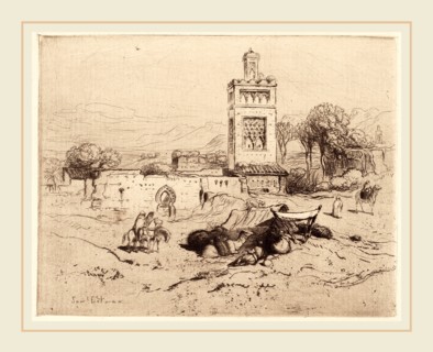 Samuel Colman, Ruins of a Mosque, Tlemciem, Algeria, American, 1832-1920, 1887, etching