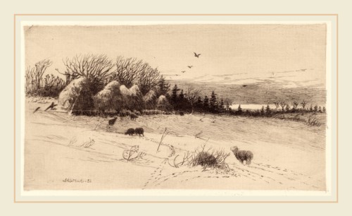 John Austin Sands Monks, Evening After The Storm, American, 1850-1917, 1886, etching, printed in