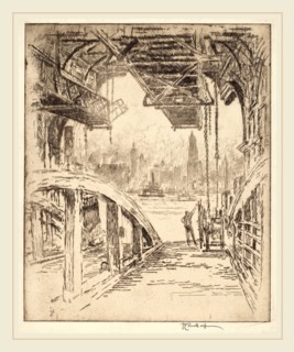 Joseph Pennell, The Ferry House, American, 1857-1926, 1919, etching