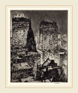 Earl Horter, The Dark Tower, American, 1881-1940, 1919, etching