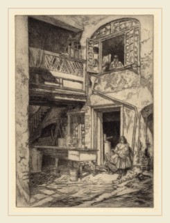 Charles Henry White, An Old Courtyard (New Orleans), American, born Canada, 1878-1918, 1906,