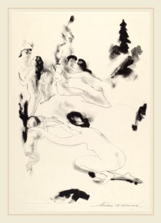 Arthur B. Davies, Orchard of Bounties, American, 1862-1928, 1919-1920, lithograph with lithotint in