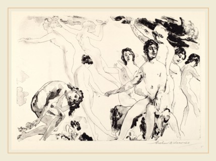 Arthur B. Davies, Release at the Gates, American, 1862-1928, 1818-1920, lithograph with lithotint
