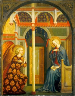 Masolino da Panicale (Italian, c. 1383-1435 or after), The Annunciation, c. 1423-1424, tempera on