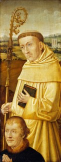 Imitator of Flemish 15th Century, Saint Bernard with Donor [obverse], probably early 20th century,