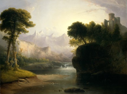 Thomas Doughty, Fanciful Landscape, American, 1793-1856, 1834, oil on canvas