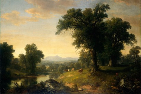 Asher Brown Durand, A Pastoral Scene, American, 1796-1886, 1858, oil on canvas
