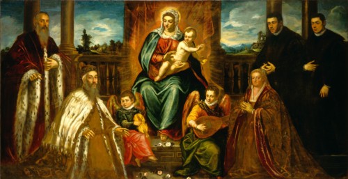 Jacopo Tintoretto, Doge Alvise Mocenigo and Family before the Madonna and Child, Italian,