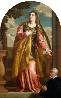Veronese, Saint Lucy and a Donor, Italian, 1528-1588, probably c. 1580, oil on canvas