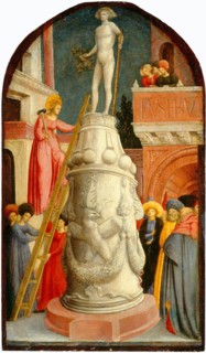 Giovanni d'Alemagna, Saint Apollonia Destroys a Pagan Idol, German, active 1441-1450, c. 1442-1445,