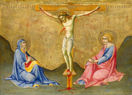 Sano di Pietro, The Crucifixion, Italian, 1405-1481, c. 1445-1450, tempera on panel