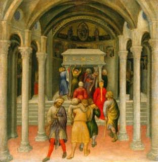 Gentile da Fabriano, The Crippled and Sick Cured at the Tomb of Saint Nicholas, Italian, c.