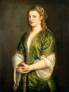 Titian (Italian, c. 1490-1576), Portrait of a Lady, c. 1555, oil on canvas