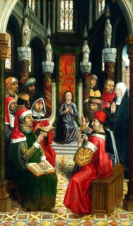 Master of the Catholic Kings, Christ among the Doctors, Spanish, active c. 1485-1500, c. 1495-1497,