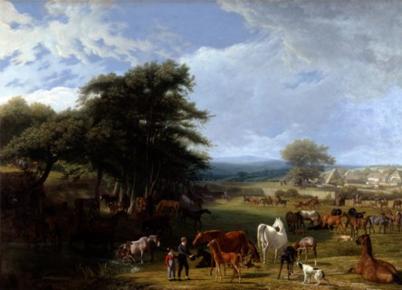 Lord Rivers's Stud Farm, Stratfield Saye Signed in black paint, lower left: "J. L. Agasse",