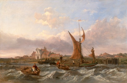 Tilbury Fort--Wind Against the Tide Signed and dated in brown paint, lower right: "CStanfield. RA.