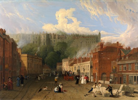 A View of Thames Street, Windsor, Windsor Eton London Carriage, Swann Inn George Vincent,