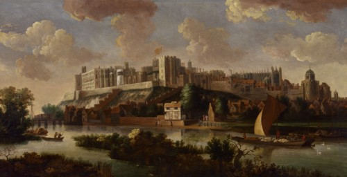Windsor Castle Seen from the Thames, unknown artist, 18th century, British
