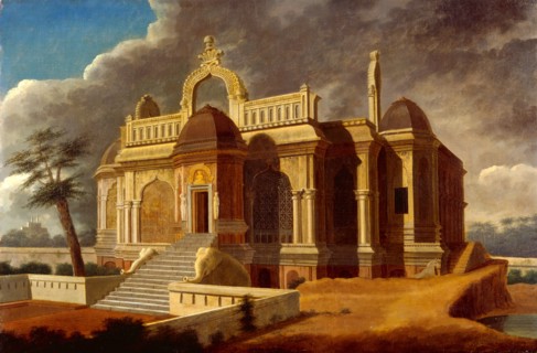 Mausoleum with Stone Elephants Signed and dated, lower left: "F WARD 1788", Francis Swain Ward, ca.