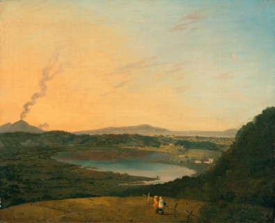 Lago d'Agnano with Vesuvius in the distance, Italy, Richard Wilson, 1714-1782, British