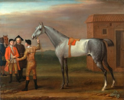 Lamprey, with His Owner Sir William Morgan, at Newmarket Lamprey at Newmarket, with a Group of